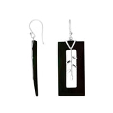AE-1163-SHB Sterling Silver Earring With Black Shell Jewelry Bali Designs Inc